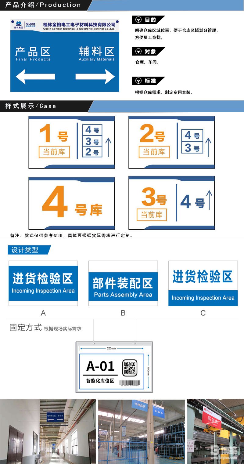 倉庫管理區域吊牌 倉庫管理區域吊牌